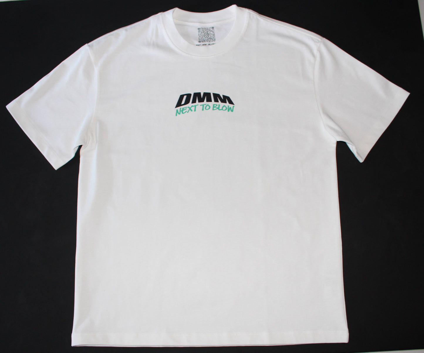 NEXT TO BLOW TEE- WHITE / TEAL