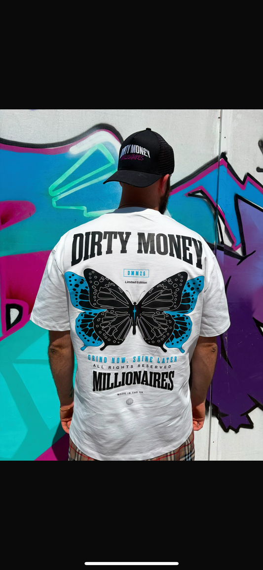 MONARCH TEE WHITE /  BLUE