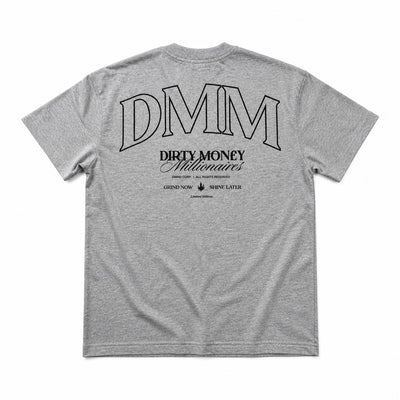 Dirty Money Millionaires grey tee back graphic